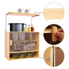Kitchen Storage Cabinet, w/ Partition, 5-tier Storage Organizer, For Restaurants