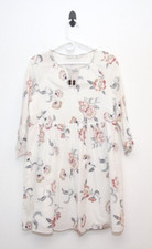 Madewell X Warm Mini Dress Size XS Tie Neck Floral Honolulu Hibiscus Boho Cotton