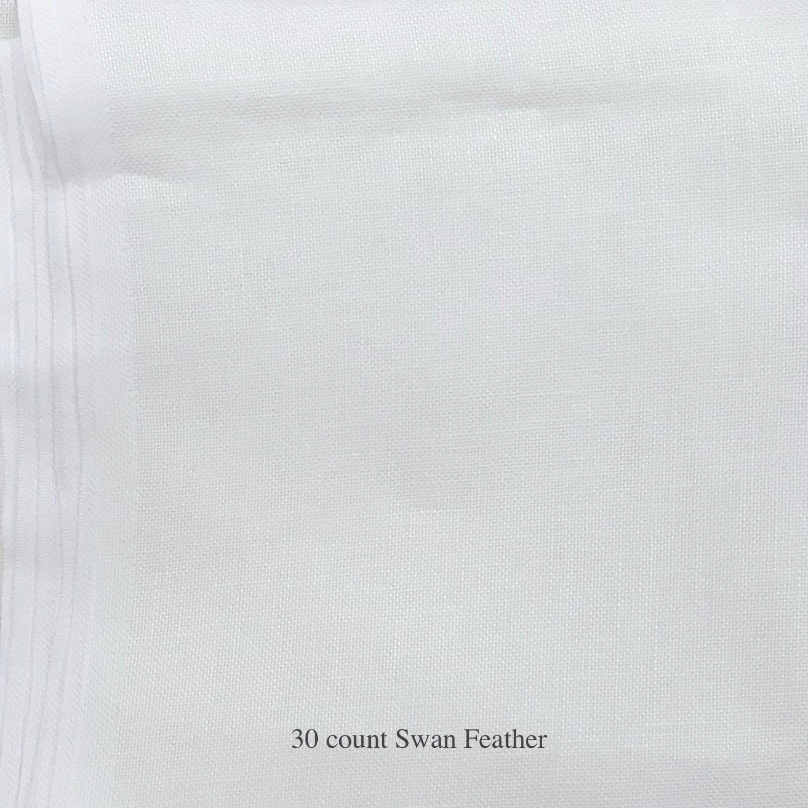 Legacy Linen 30 ct Swan Feather linen cross stitch embroidery 18"x35" white