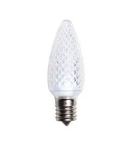 25 C9 Pure White LED Faceted Christmas Light Bulbs LED Bulb Dimmable 