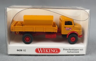 WIKING 043802/0438 02 H0,1:87 Pritschenkipper mit Aufsatztank MB LAK ''Bölling''