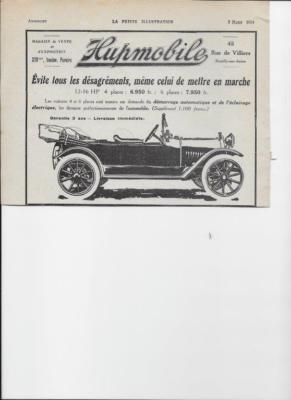 Alte Werbung 1914 Hupmobile Car Oldtimer Pub 20x15,5 US Car