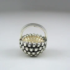 Sterling Silver MELON BASKET Charm for Bracelet BROWN COUNTY Miniature MINI Nice
