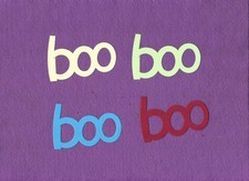 BOO Halloween die cuts scrapbook cards