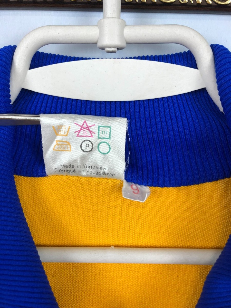 Vintage 80's Adidas Jacket Track Top Rare Yellow Olympic Hype Size