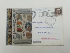 Cartolina Pubblicitaria Maffi Manifatture Milano pubblicità illustrata