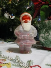 VTG West Germany Hard Plastic CHRISTMAS Santa St. Nick Candy Container VGVC