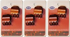 Goody Stayput Hold Colour Collection Quarter Claw Clips, Red - 3 Pack - 6 Total