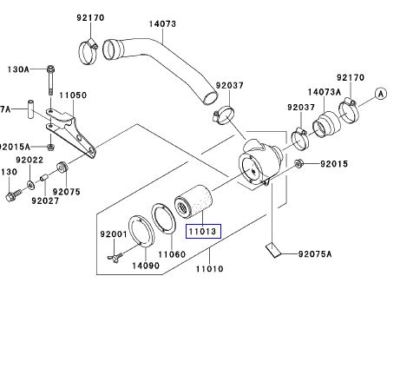 ももティン　0513 Filter Kit 11013-1290 11013-1263 51056-1051 for Kawasaki