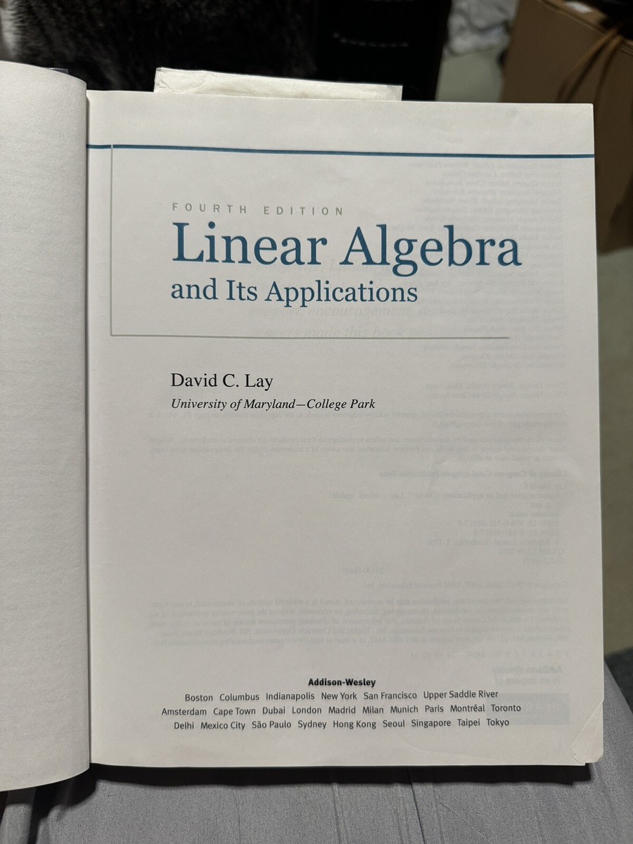 Linear Algebra and Its Applications - 4th Edition by David C