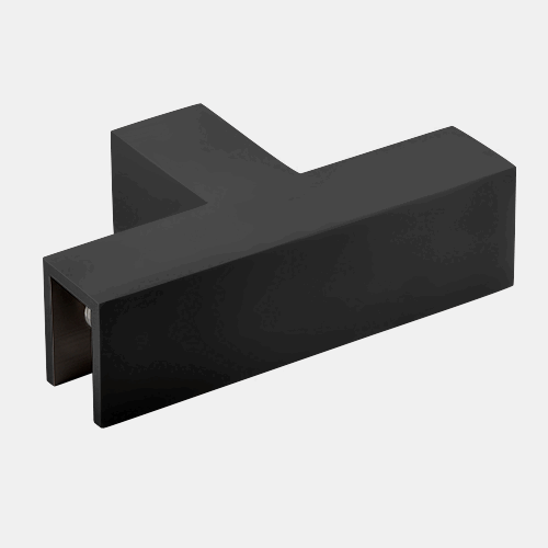 CRL S0GCT90MBL Matte Black 90 Degree "Sleeve Over" T-Juntion Glass Clamp - Picture 2 of 2