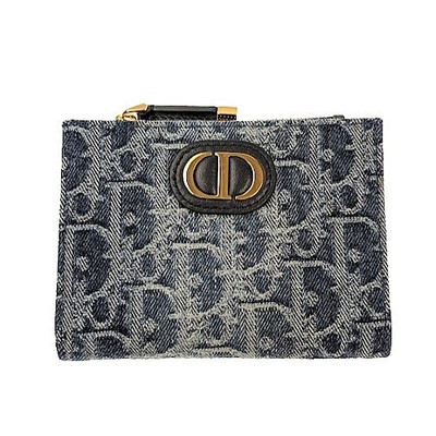 Christian Dior Cd 30 Montaigne Dahlia Wallet S2197Udce M49E Denim 