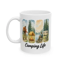 Camping Life Mug, Caravan Lover Mug, Gift for Camping Lover, Gift for Him, Her