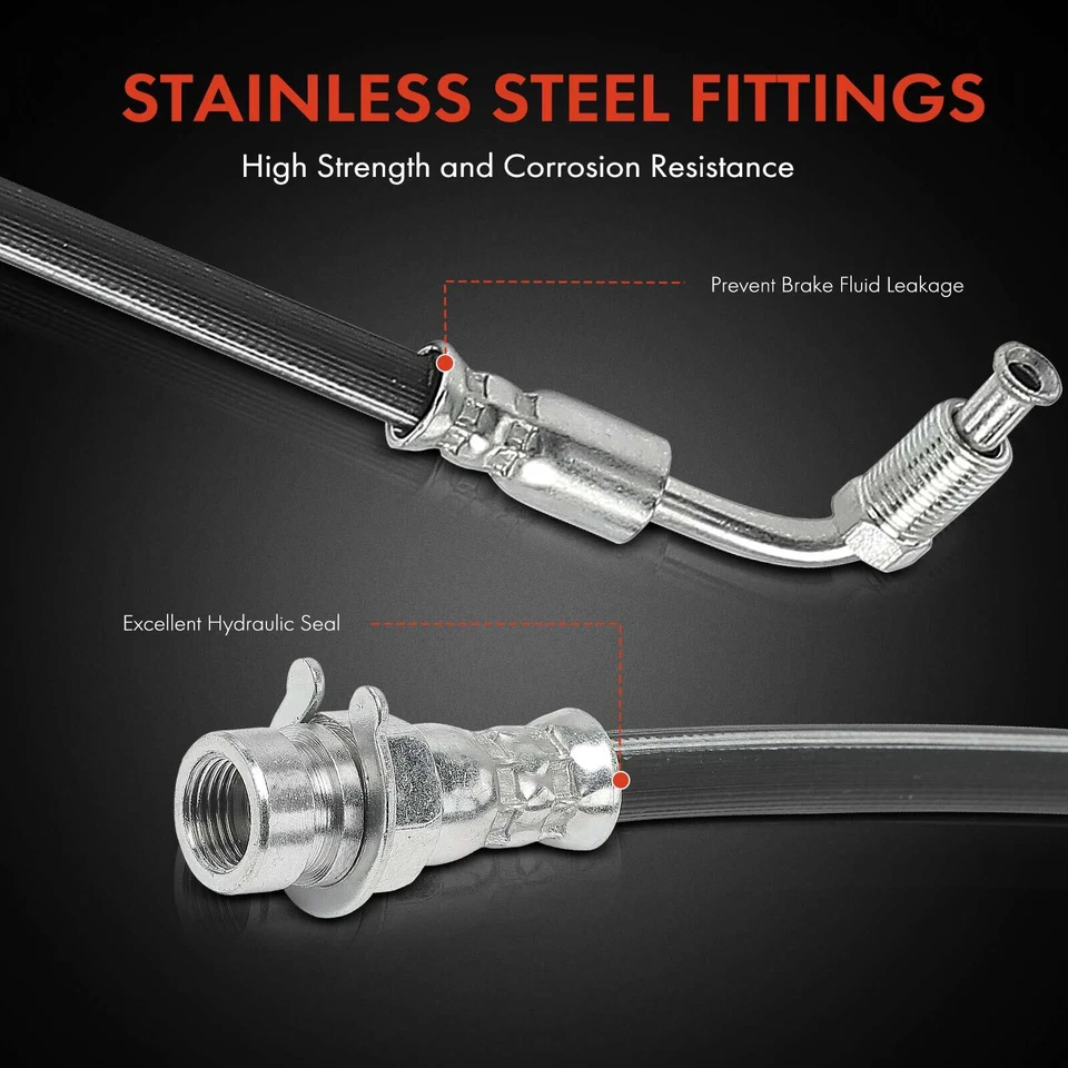 2x Manguera hidráulica de freno trasero izquierdo y derecho para International Harvester 4100 4300 Foto 4 de 4