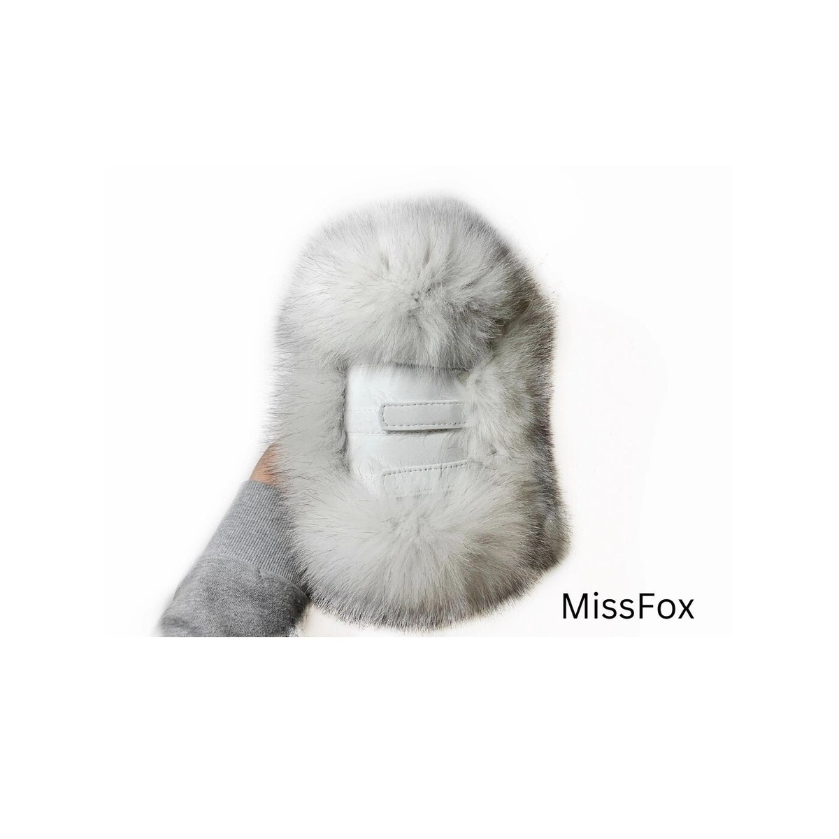 小物 SAGA FOX fur Vintage Genuine Saga Blue Fox Fur Coat Size L-Finland Fox