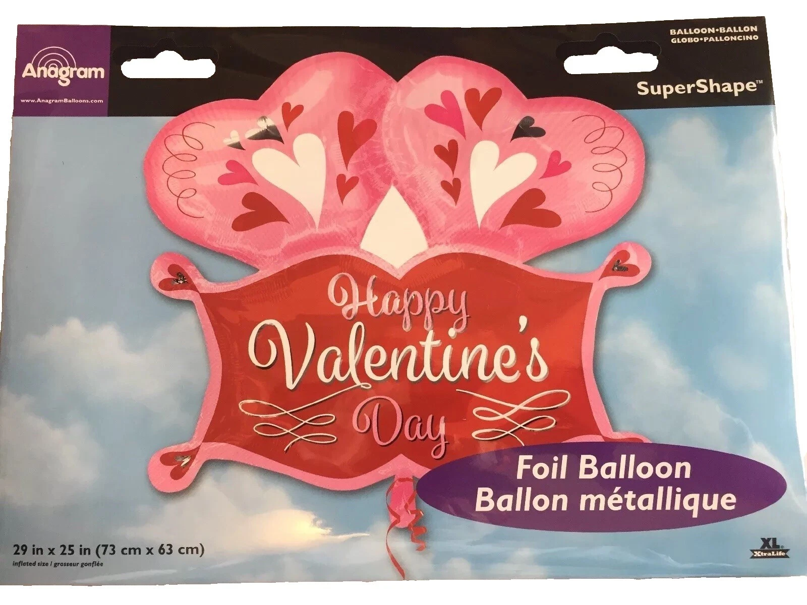 Día De San Valentín Anagram Globos De Fiesta irregular