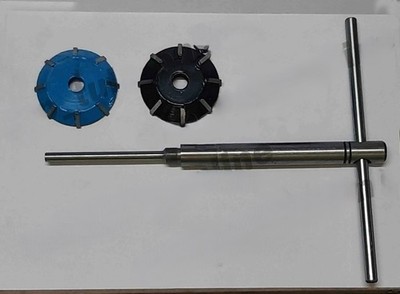 5x CARBIDE TIPPED VALVE SEAT CUTTER 34 - 38. mm 45 deg + ARBOR + STEM 8 mm