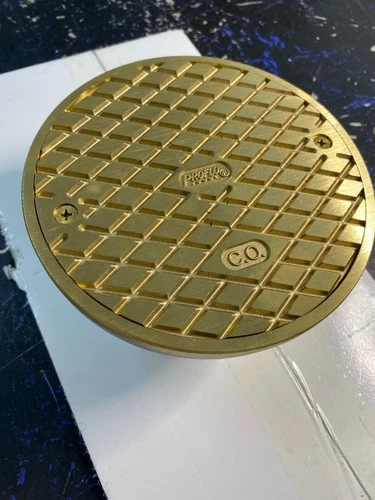 PROFLO PF42807 5-3/4" Brass Cover with 4" Cleanout - N/A - Picture 1 of 3
