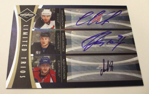 2009-10 PANINI LIMITED TRIOS KOVALCHUK/STAMKOS/OVECHKIN 23/25 AUTO NHL CARD #KSO