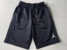 Jordan Youth Boys Mesh Athletic Shorts Black Small 8-10 8.5" Inseam Pockets