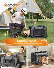 Collapsible Soft Dog Crate Portable Travel Carrier Kennel Indoor Outdoor