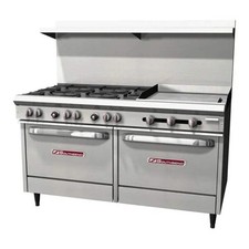 Southbend 60" Natural Gas 6-Burner Range with 24" Griddle and 2 Standard Ovens