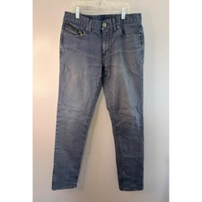 Armani Exchange AX Straight Leg Jeans Blue Men 30x30 Stretch Denim Zip Skinny