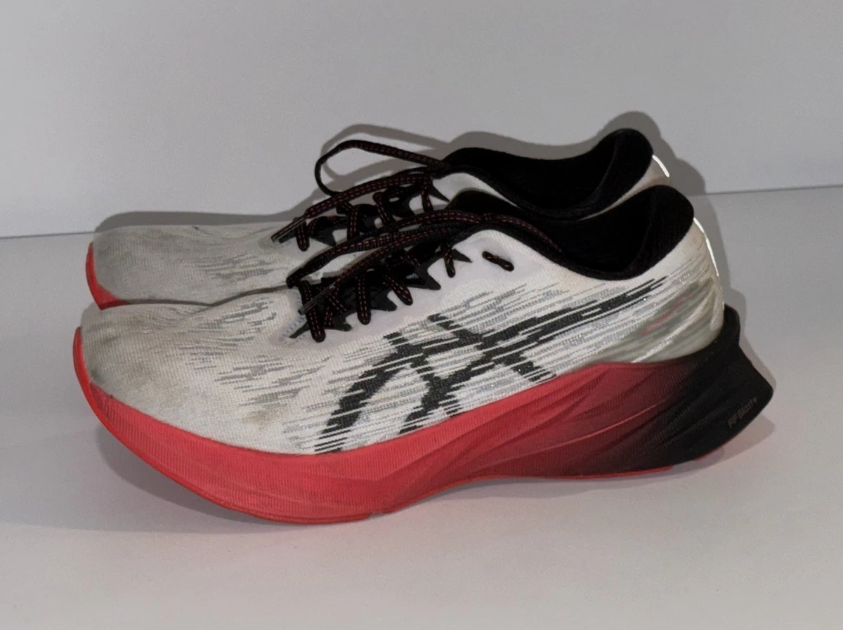Asics Novablast 3 White Black Electric Red for sale | eBay