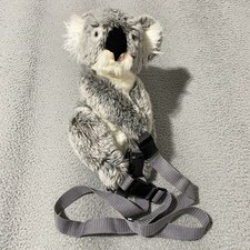 Ukoala Little Joey Koala Plush Backpack Bag Gray Adjustable Clip On Straps Kids