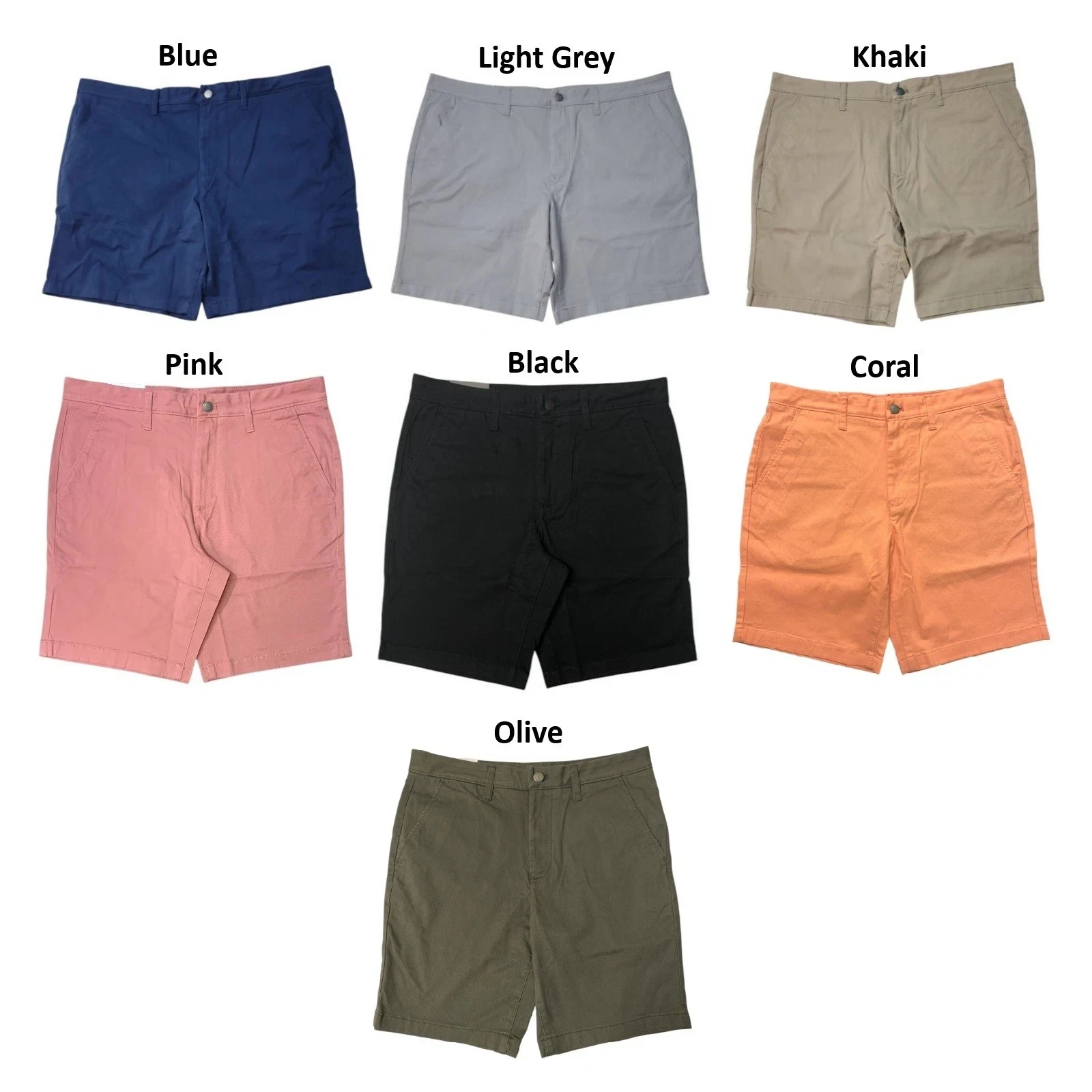 Member's Mark Men's Everyday Stretch Flat Front TwillShort 32/34/36/38/40 Colors