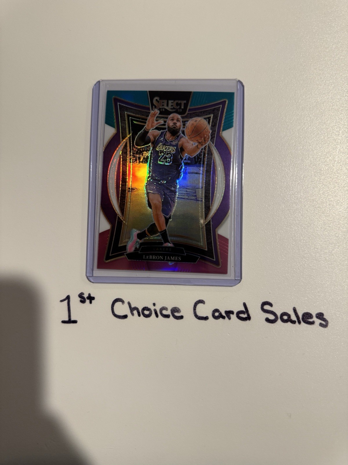 2024-25 Panini Select Basketball #54 LEBRON JAMES Teal White Pink Prizm #/49