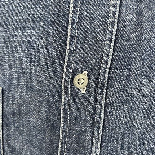 Armani Jeans Vintage 90s Herren Jeanshemd Blau Heavyweight Größe L / XL - Bild 6 von 16