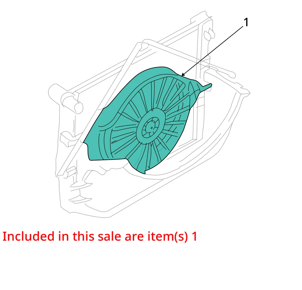 VENTILADOR DE REFRIGERACIÓN RADIADOR CHRYSLER MODU 52030033AE NUEVO OEM Foto 3 de 4