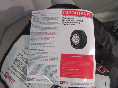 Diamond Back LT European Hoop Style Tire Chain Never Used in Original Bag - Picture 5 of 5