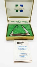 Z52) CAMILLUS #17 AMERICAN WILDLIFE KNIFE WITH BOX AND PAPERS