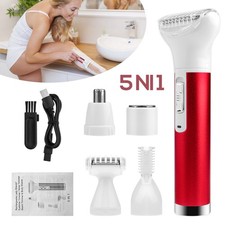 5in1 Electric Razor for Women Painless USB Rechargeable Body Facial Hair Shaver