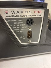 Vintage Wards 333 Automatic Slide Projector Mid-Century  Coated Anastigmat Lens