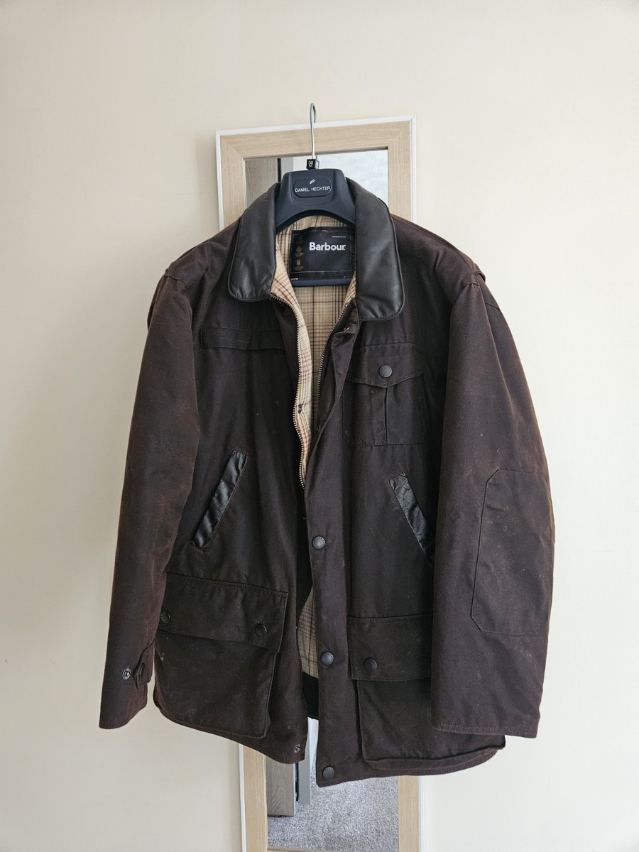 Barbour Corbridge Wax Jacket for Men, Size L Rustic 885798235434
