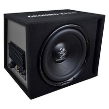 GROUND ZERO GZIB 30BR-ACT - 30cm Auto Gehäuse Bassreflex Aktiv Subwoofer 300W