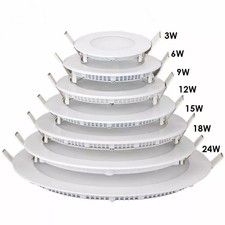 LED Recessed Ceiling Panel Down Lights Bulb 6W 9W 12W 15W 18W Slim Lamp Fixture