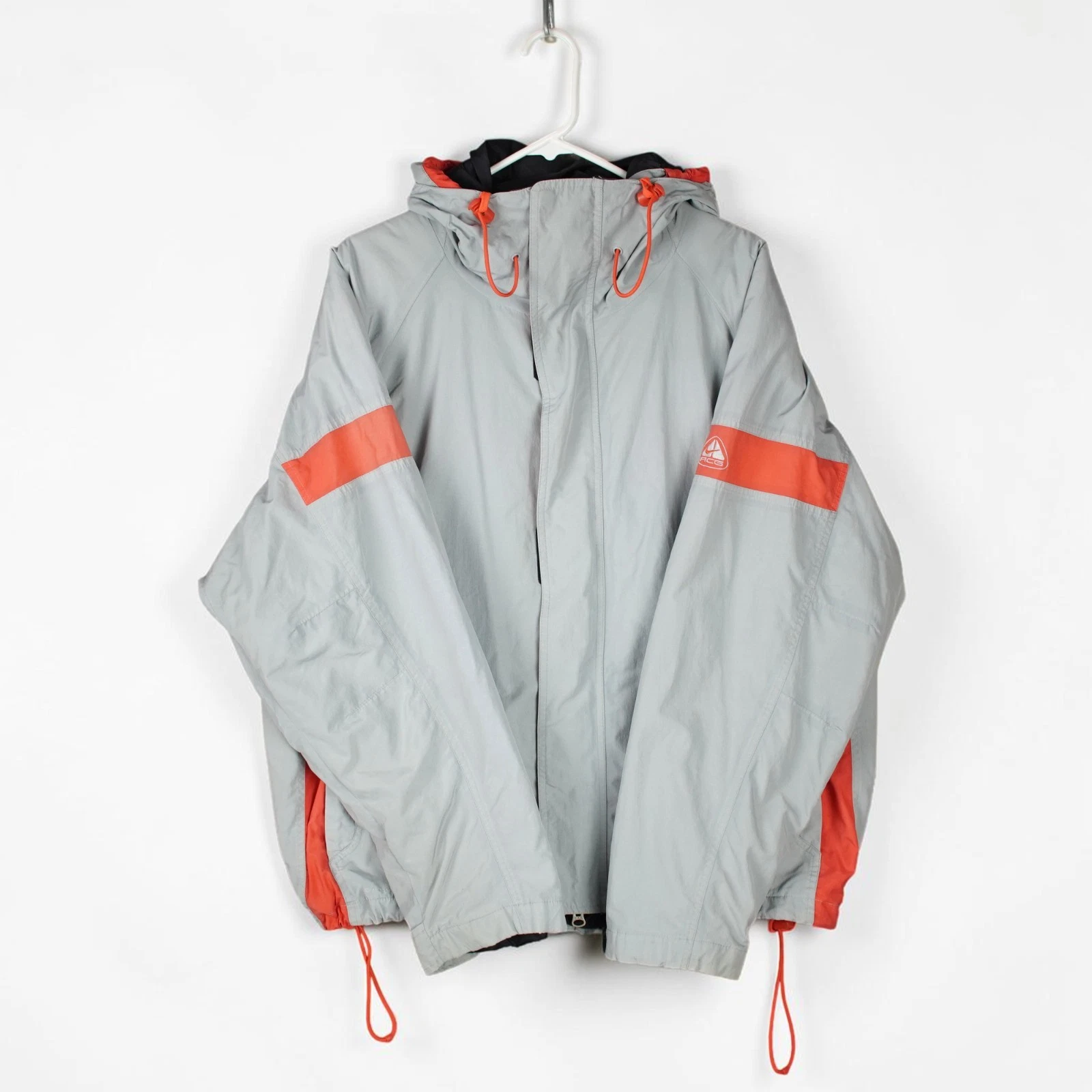 Vintage Nike ACG Storm Fit Outer Layer 3 Jacket Men's Large Gray Red Trim Ski