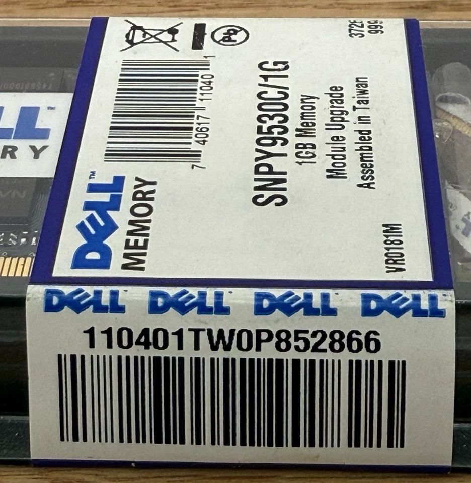 Dell DIMM 667 MHz Memoria DDR2 (SNPY9530C1G) Lote de 2 Nuevas RAM para Laptop Foto 3 de 4