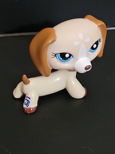 #1491 Tan & Cream Dachshund Littlest Pet Shop Dog Hasbro 2006 LPS