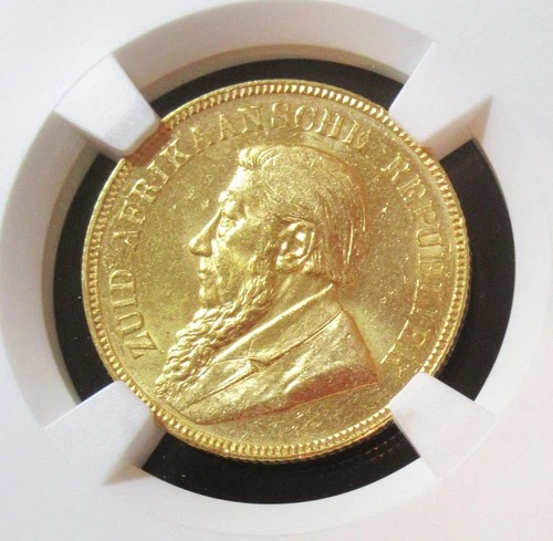 South Africa Republic gold Pond 1900 MS63 NGC, KM10.2, Fr-2.