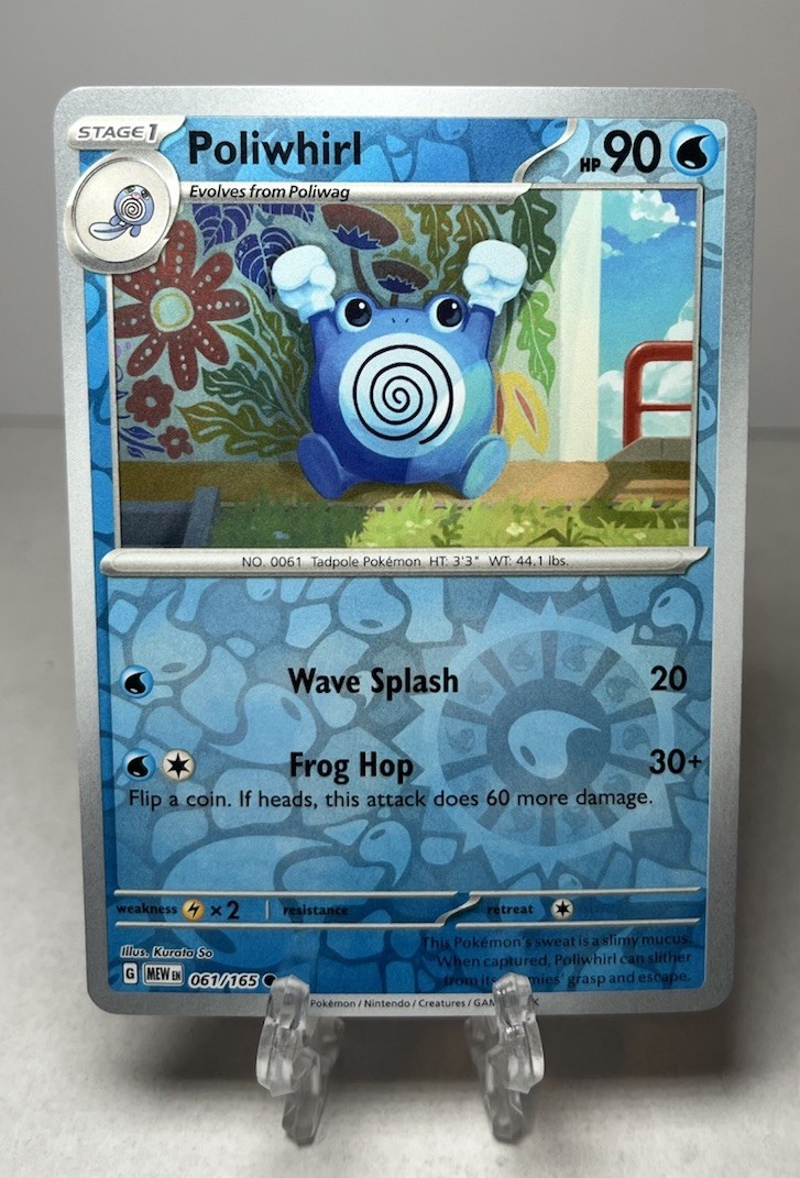 Poliwhirl Reverse Holo NM 061/165 Scarlet & Violet 151 Pokemon Card