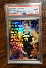 2024 Panini WNBA Select #6 Kelsey Plum En Fuego Black Pandora Prizm 5/8 PSA 9 MT