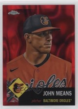 2022 Topps Chrome Platinum Anniversary Red Lava Refractor 4/5 John Means 0ly5