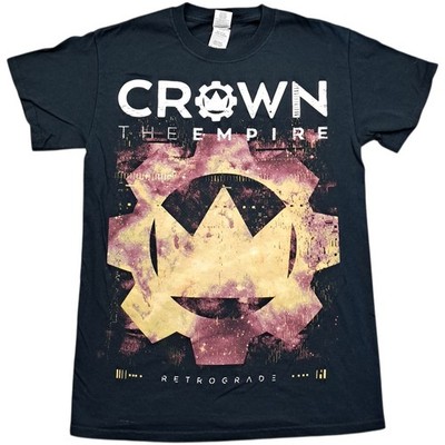 Gildan T Shirt S Men's Black Cotton Casual Crown The Empire Retro Grade Graphic