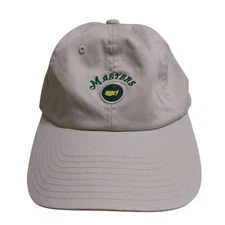 Masters Golf Beige Adjustable Hat By American Needle 100% Cotton Dad Cap