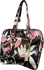 Borsa weekend vintage Y2K Roxy rosa e marrone borsa borsetta borsetta trasporto floreale Aloha